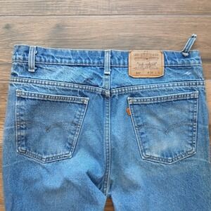 Vintage Levi's Jeans Mens 36x31 (FITS 33x28) Blue 517 Orange Tab Bootcut USA 90s